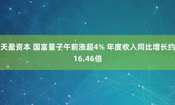 天盈资本 国富量子午前涨超4% 年度收入同比增长约16.46倍