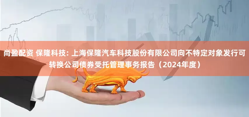 尚盈配资 保隆科技: 上海保隆汽车科技股份有限公司向不特定对象发行可转换公司债券受托管理事务报告（2024年度）